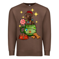 Chestnut Christmas coffee cup with Labrador Premium Sweatshirt - RanaPortraitStore