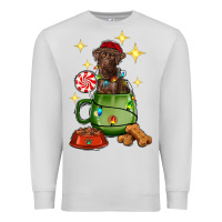 Dove Grey Christmas coffee cup with Labrador Premium Sweatshirt - RanaPortraitStore