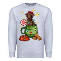 Heather Grey Christmas coffee cup with Labrador Premium Sweatshirt - RanaPortraitStore