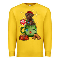 Lemon Christmas coffee cup with Labrador Premium Sweatshirt - RanaPortraitStore