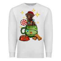 Oatmeal Heather Christmas coffee cup with Labrador Premium Sweatshirt - RanaPortraitStore