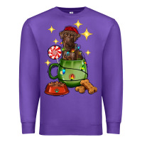 Purple Christmas coffee cup with Labrador Premium Sweatshirt - RanaPortraitStore
