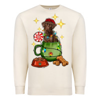 Sandshell Christmas coffee cup with Labrador Premium Sweatshirt - RanaPortraitStore