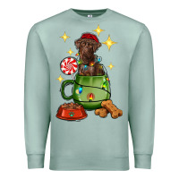 Seafoam Christmas coffee cup with Labrador Premium Sweatshirt - RanaPortraitStore