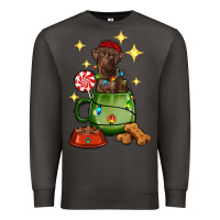 Smoke Christmas coffee cup with Labrador Premium Sweatshirt - RanaPortraitStore