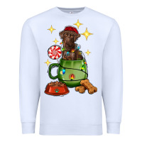 White Christmas coffee cup with Labrador Premium Sweatshirt - RanaPortraitStore