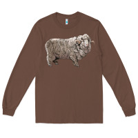 Chestnut rambouillet sheep Long Sleeve Tee - LillyAllenDesigns