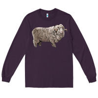 Plum rambouillet sheep Long Sleeve Tee - LillyAllenDesigns
