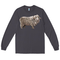 Smoke rambouillet sheep Long Sleeve Tee - LillyAllenDesigns