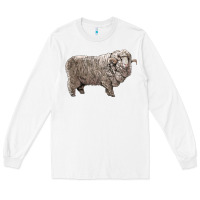 White rambouillet sheep Long Sleeve Tee - LillyAllenDesigns