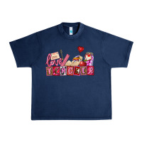 Navy valentines day teacher Urban Heavy Tee - AdoDesignShop