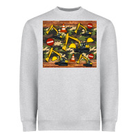 Heather Grey excavator camouflage Heavyweight Sweatshirt - Artiststas