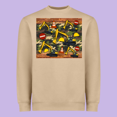 Excavator Camouflage Heavyweight Sweatshirt Designed By Artiststas