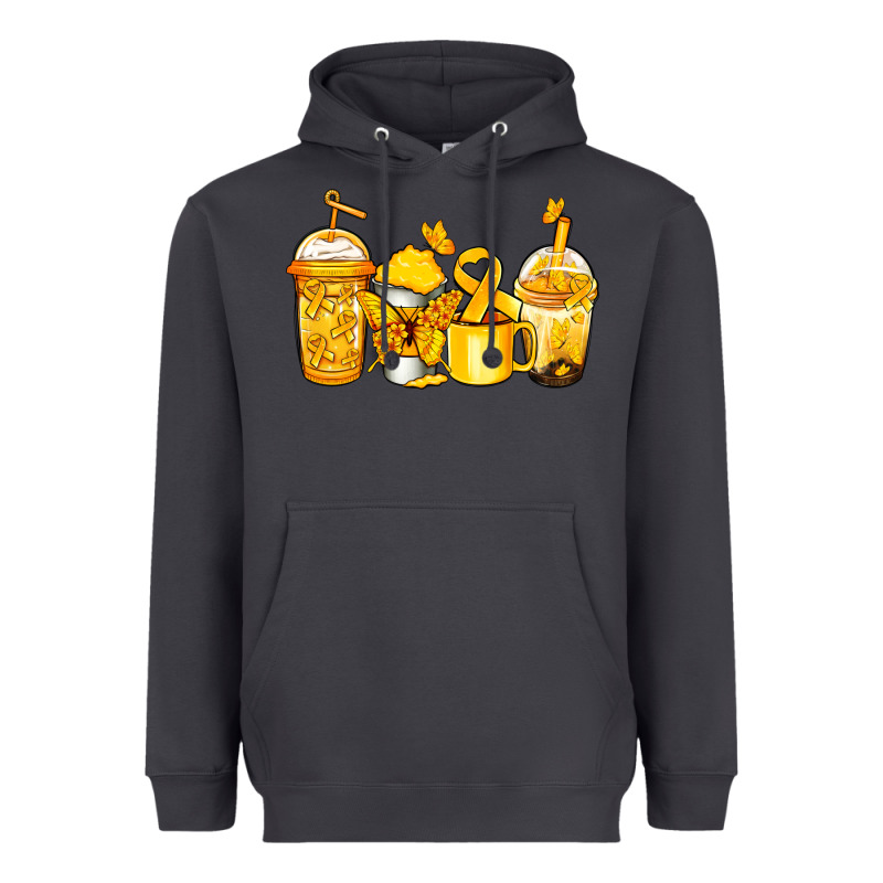 Childhood Cancer Coffee Heavyweight Hoodie by Jasminsmagicworld | Teevron