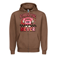 Chestnut call me never Zipper Hoodie - MaliasSmallBusiness