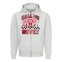 Dove Grey call me never Zipper Hoodie - MaliasSmallBusiness