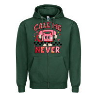 Sports Green call me never Zipper Hoodie - MaliasSmallBusiness