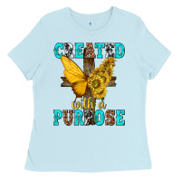 Baby Blue created with a purpose Ladies Tee - texasbilliewilder