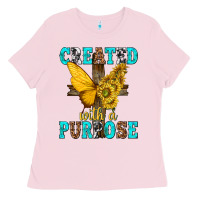 Bubblegum Pink created with a purpose Ladies Tee - texasbilliewilder
