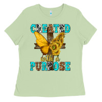 Matcha created with a purpose Ladies Tee - texasbilliewilder