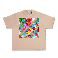 Burro flowers ice cream fruit Urban Heavy Tee - BundleAndBundleShop