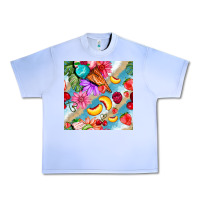 Grape Ice flowers ice cream fruit Urban Heavy Tee - BundleAndBundleShop