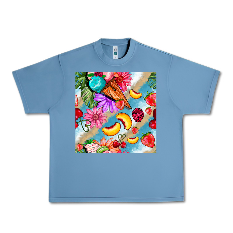 Flowers Ice Cream Fruit Urban Heavy Tee by BundleAndBundleShop | Teevron