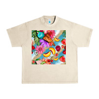 Sandshell flowers ice cream fruit Urban Heavy Tee - BundleAndBundleShop