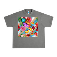 Tornado flowers ice cream fruit Urban Heavy Tee - BundleAndBundleShop