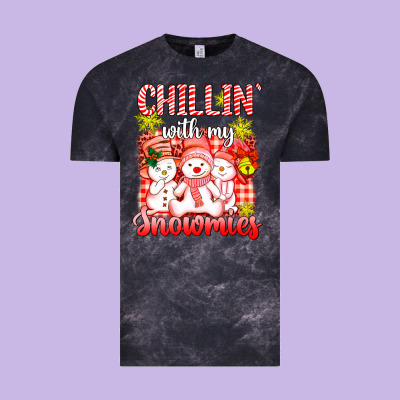 Chillin  With My Red Snowmies Vintage Tee Designed By Adodesignshop