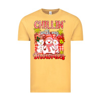 Vintage Mustard chillin  with my red snowmies Vintage Tee - AdoDesignShop