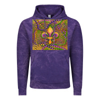 Cloud Purple mardi gras fleur de lis Vintage Hoodie - RanaPortraitStore
