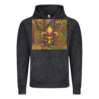 Vintage Black mardi gras fleur de lis Vintage Hoodie - RanaPortraitStore