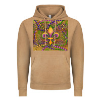 Mardi Gras Fleur De Lis Vintage Hoodie | Teevron