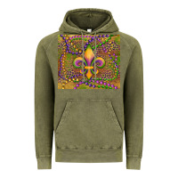 Vintage Olive mardi gras fleur de lis Vintage Hoodie - RanaPortraitStore