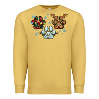 Antique Gold Christmas paws Premium Sweatshirt - RanaPortraitStore
