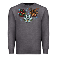 Charcoal Heather Christmas paws Premium Sweatshirt - RanaPortraitStore