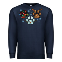 Navy Christmas paws Premium Sweatshirt - RanaPortraitStore