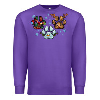 Purple Christmas paws Premium Sweatshirt - RanaPortraitStore