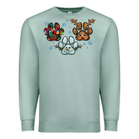 Seafoam Christmas paws Premium Sweatshirt - RanaPortraitStore