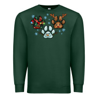 Sports Green Christmas paws Premium Sweatshirt - RanaPortraitStore