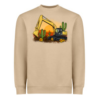 Mushroom excavator cactus sunflower sunset Heavyweight Sweatshirt - Artiststas