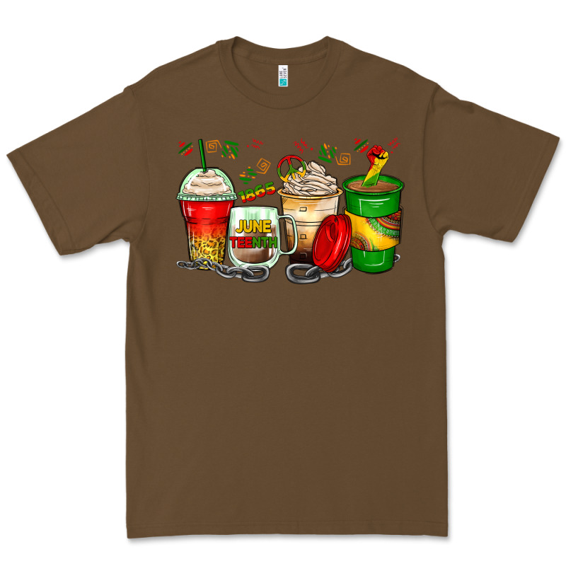 Juneteenth Coffee Cups Premium Tee by Zillion Design Studio | Teevron
