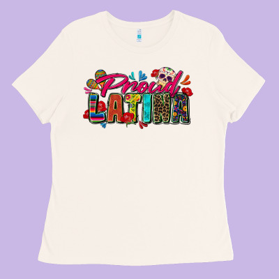 Proud Latina Ladies Tee Designed By Zillion Design Studio