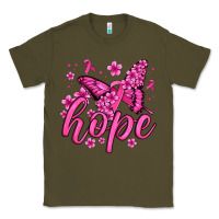 Army Green hope breast cancer butterfly Classic Tee - Jasminsmagicworld