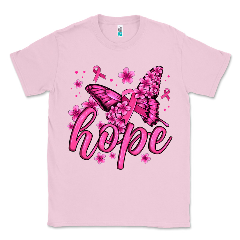 Hope Breast Cancer Butterfly Classic Tee by Jasminsmagicworld | Teevron