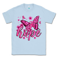 Dusty Blue hope breast cancer butterfly Classic Tee - Jasminsmagicworld