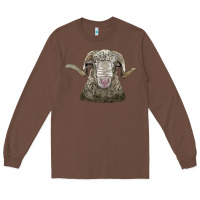 Chestnut rambouillet sheep head Long Sleeve Tee - LillyAllenDesigns