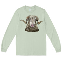 Matcha rambouillet sheep head Long Sleeve Tee - LillyAllenDesigns