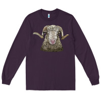 Plum rambouillet sheep head Long Sleeve Tee - LillyAllenDesigns